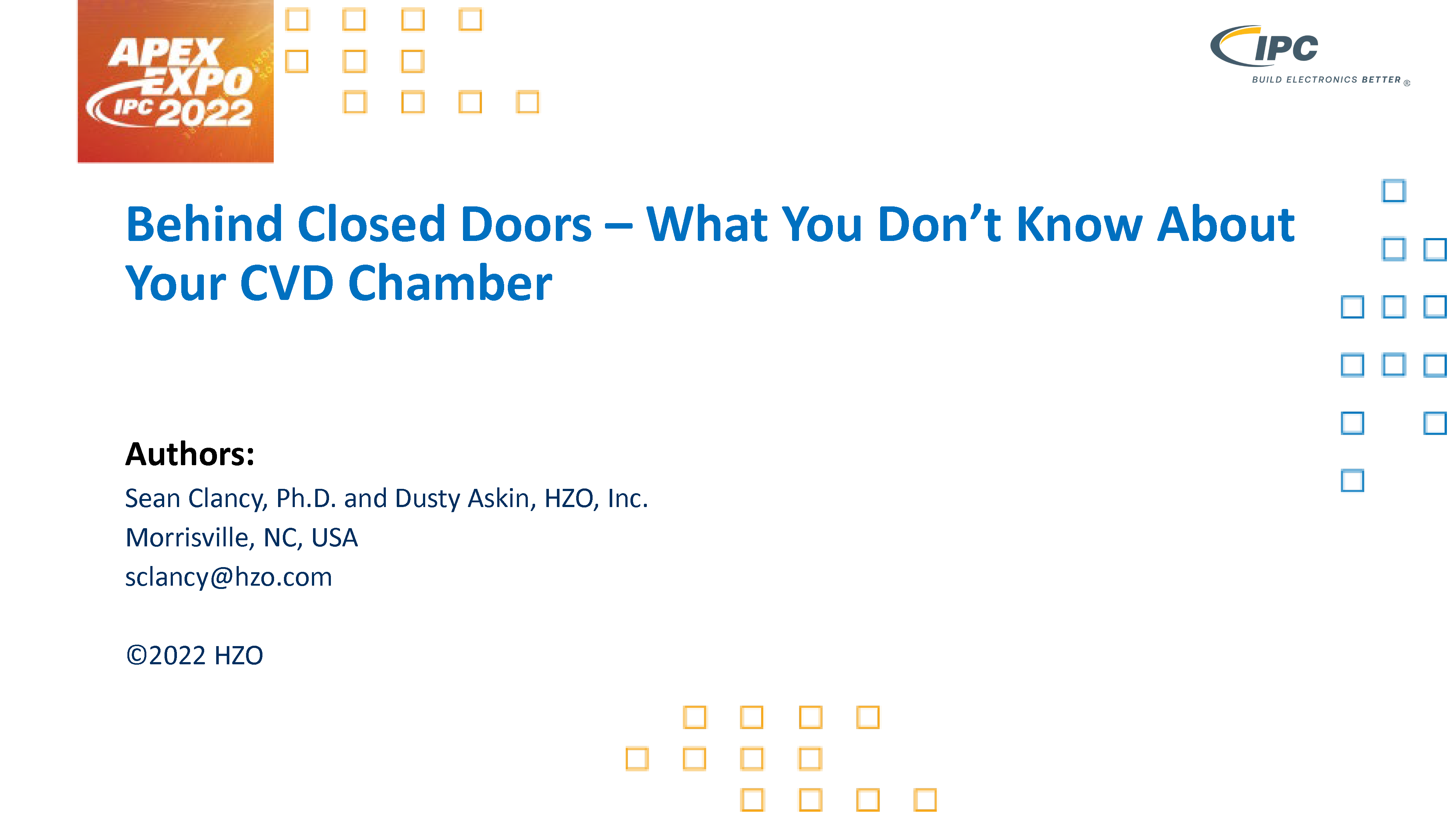 IPC APEX 2022 Presentation Title Slide